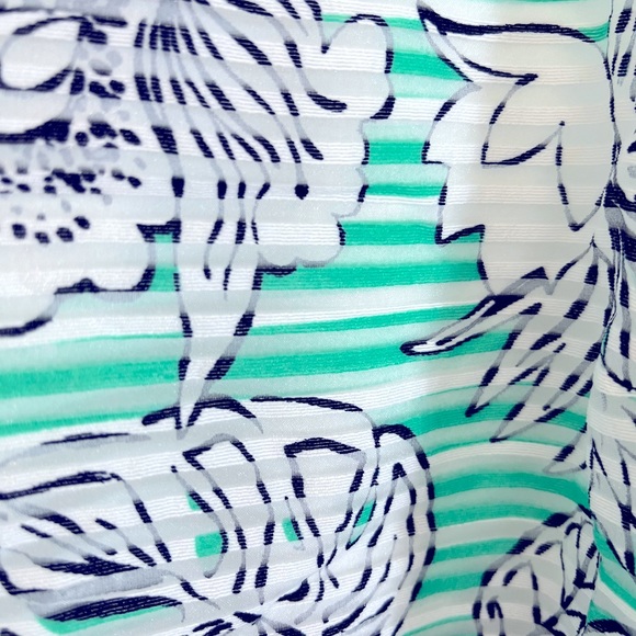 NWT Crown & Ivy beautiful XS green and white print dress - Picture 4 of 11